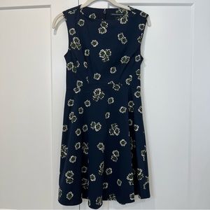French Connection Navy Blue Flower Dress Size 2